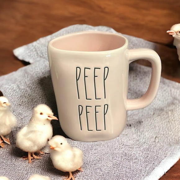 NEW Rae Dunn PEEP PEEP Light Pink Large Mug - Picture 6 of 6
